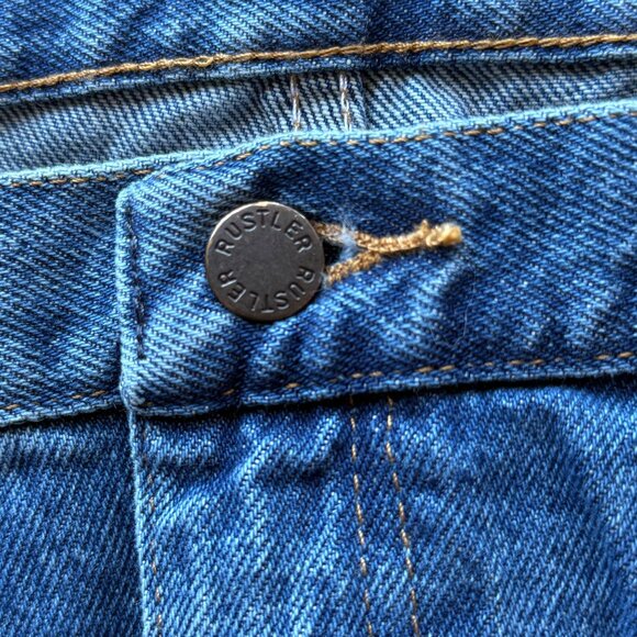 Rustler Wrangler Heavyweight Blue Denim Straight Leg Regular Fit Mens Sz 52 x 30 - Picture 4 of 7